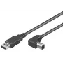 Microconnect USBAB3abgewinkelt USB-Kabel USB 2.0 3 m USB A USB B Schwarz
