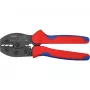 Knipex 97 52 36 PreciForce Crimpzange 220 mm, 0,5–6,0 mm², 3 Crimpnester, Rot/Blau
