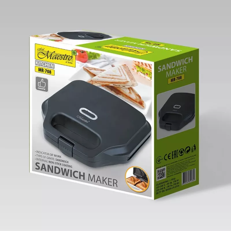Panini-Presse Maestro MR-708 750 W – Sandwich-Toaster für die Arbeitsplatte