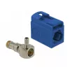 DeLOCK 89715 FAKRA C Buchse 90° zum Crimpen, signalblau