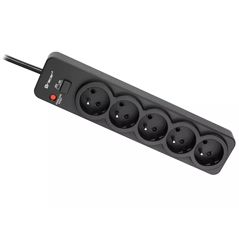 Tracer PowerGuard PRO Schwarz 5 AC-Steckdosen 1,6 m 3680 W