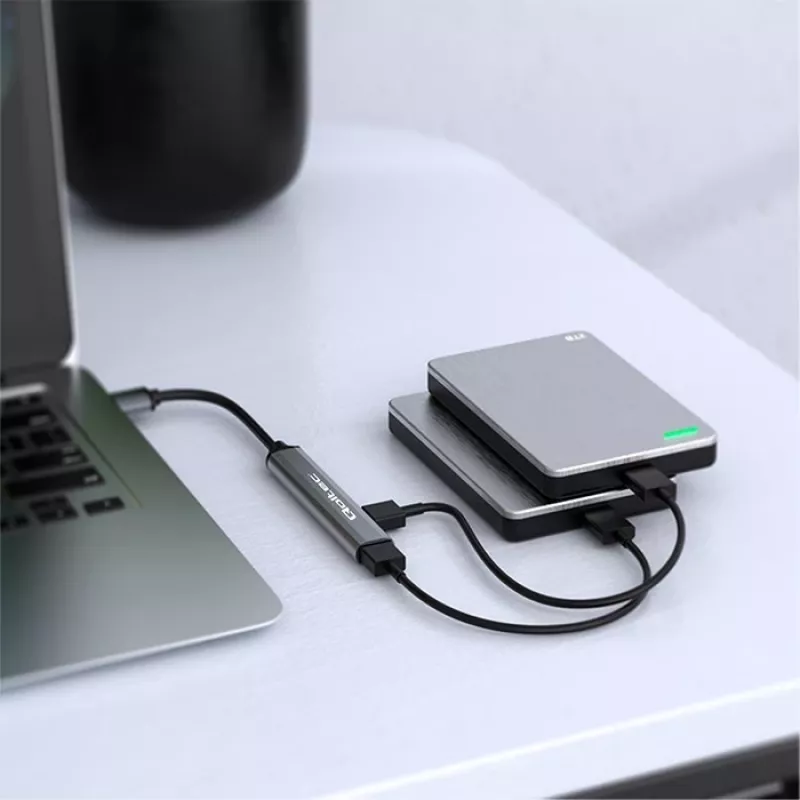 Qoltec 53790 Hub Adapter USB-C 3.1 5in1 | USB-C PD | USB-C | 2x USB 2.0 | USB 3.0