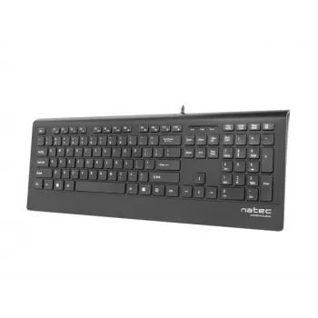 Natec Barracuda - Tastatur - US - Schwarz - Tastatur - US-Englisch - Schwarz