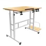 Maclean mobiler Laptop-Tisch, weiß, 80x60cm, 50kg max, höhenverstellbar 67-115cm, MC-124 W