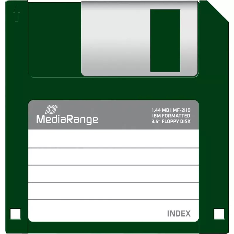 MediaRange MR200 3,5-Zoll-Disketten 1,44 MB, 10 Stück, Schwarz