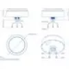 Teltonika PR1KC647 5G Combo MIMO Mobil-Dachantenne SMA, 5G/LTE, 600-960/1400-6000 MHz, 4,7 dBi, 4x SMA-Stecker, 3 m Kabel, IP67/IP69K