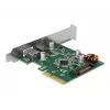 DeLOCK 90299 PCIe x4 Karte, 1x USB Type-C + 1x USB Type-A, USB 3.2 Gen 2 (10 Gbps)