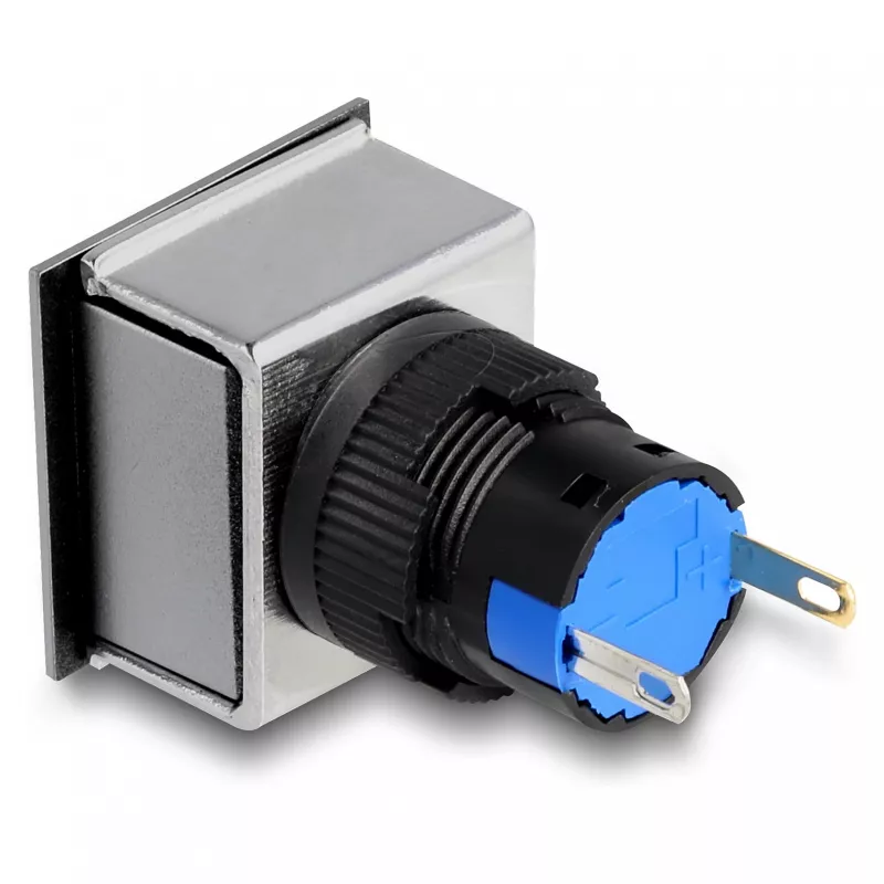 Delock 22056 16 mm Kunststoff-Signallampe, Lötversion, viereckig, grün
