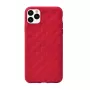 Weiche Hülle Devia Woven2 für iPhone 11 Pro, gewebte strukturierte Schutzhülle, rot