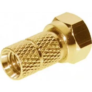 shiverpeaks BASIC-S F-Stecker 6,5 mm, vergoldet, mit großer Mutter (BS85008-AG)