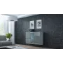 Cama Sideboard VIGO 90/120/38 weiß/grau glänzend
