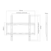 Sunne 32-55-EF feste TV-Wandhalterung, 32-55 Zoll, max. 40 kg, VESA bis 400x400, Schwarz