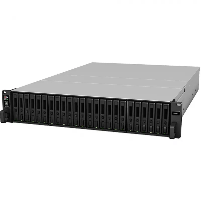 Synology FlashStation FS6400 NAS mit 24 Schächten, 2HE-Rack, Intel Xeon 4110, 32 GB DDR4