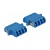 DeLOCK LC Quad Buchse zu LC Quad Buchse LWL-Kupplung, Singlemode, Blau, 2 Stk.