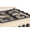 Gas-Elektroherd MPM MPM-56-KRM-14, 56 cm, 4 Gasbrenner, Elektrobackofen, creme