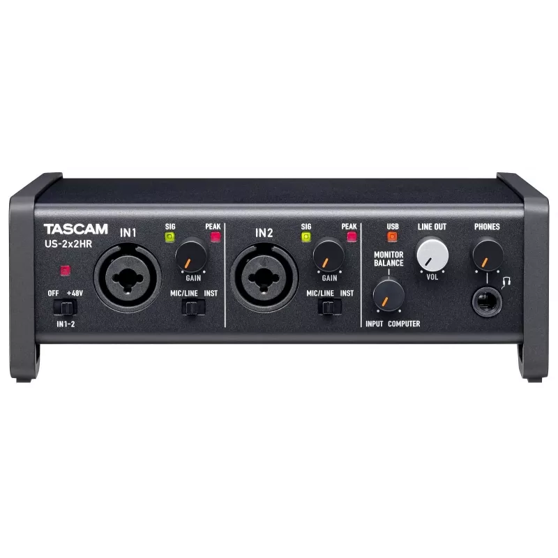 Tascam US-2x2HR USB-Audio-/MIDI-Interface, hochauflösend, 2 Eingänge / 2 Ausgänge
