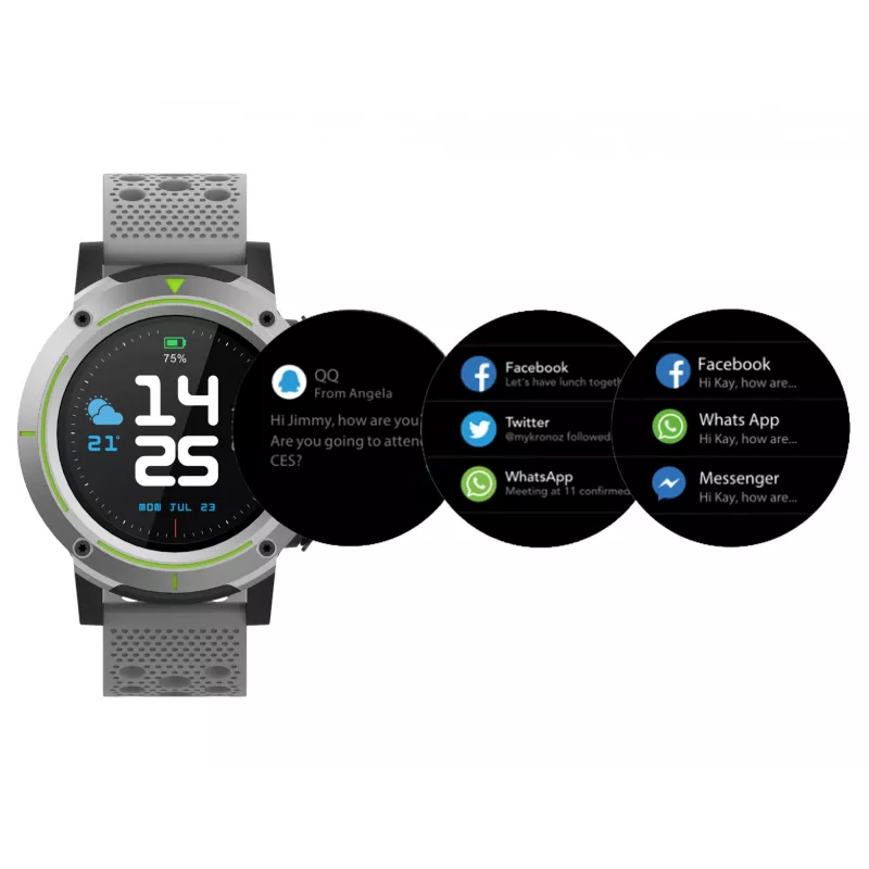 Denver SW-510 GPS-Smartwatch, 1,3" Touchscreen, Grau