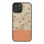 Schutzhülle man and wood für iPhone 12 Pro Max – pinke Blume auf Schwarz