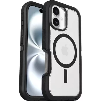 OtterBox Defender XT Case für iPhone 16 Dark Side klar/schwarz