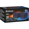 Defender J3 2.0 PC-Lautsprecher, 6 W, LED, USB-Stromversorgung, AUX, 90–20000 Hz, Schwarz