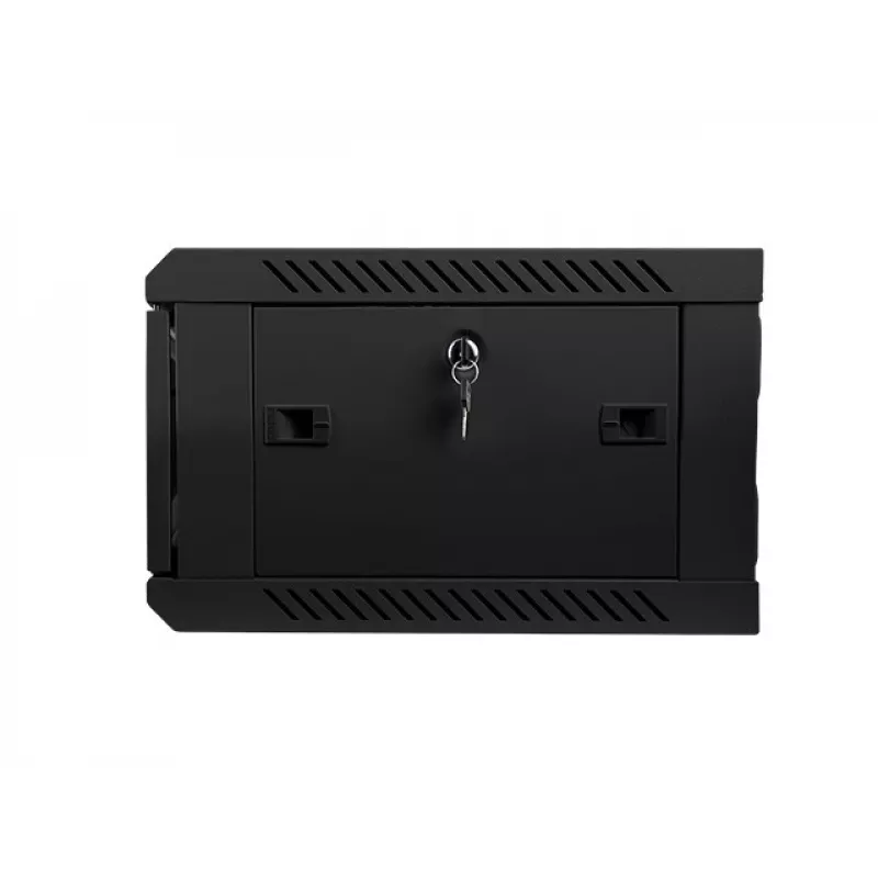 Lanberg WF01-6404-10B 19-Zoll-4HE-Wandgehäuse (Rack), 600x450 mm, Tür aus gehärtetem Glas, zerlegt (Flat Pack), IP20, 60 kg, Schwarz RAL 9004