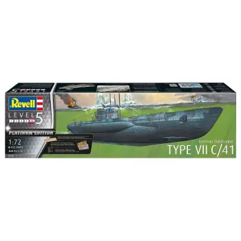 Plastikmodellbausatz REVELL Deutsches U-Boot Typ VII C/41 1:72