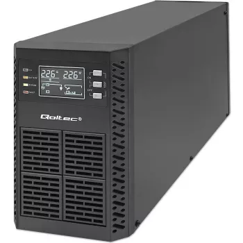 Qoltec 52281 USV (unterbrechungsfreie Stromversorgung) Doppelwandlung (Online) 2 kVA 2000 W 3 AC-Ausgänge