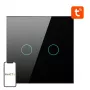 Intelligenter Lichtschalter Avatto ZTS02-EU-B2 ZigBee 2-Weg Schwarz, Wandmontage, EU-Modell