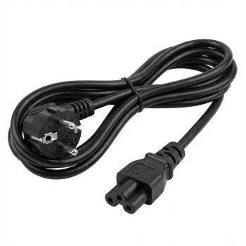 EFB-Elektronik Netzkabel Schutzkontaktstecker 90° - C5 180°, schwarz, 3 m, 3 x 0,75 mm² Hersteller: EFB Elektronik (EK552.3V2)