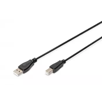 Assmann USB Verbindungskabel. Typ A - B M/M. 1,0m. USB 2.0 geeignet. UL. sw (AK-300102-010-S)