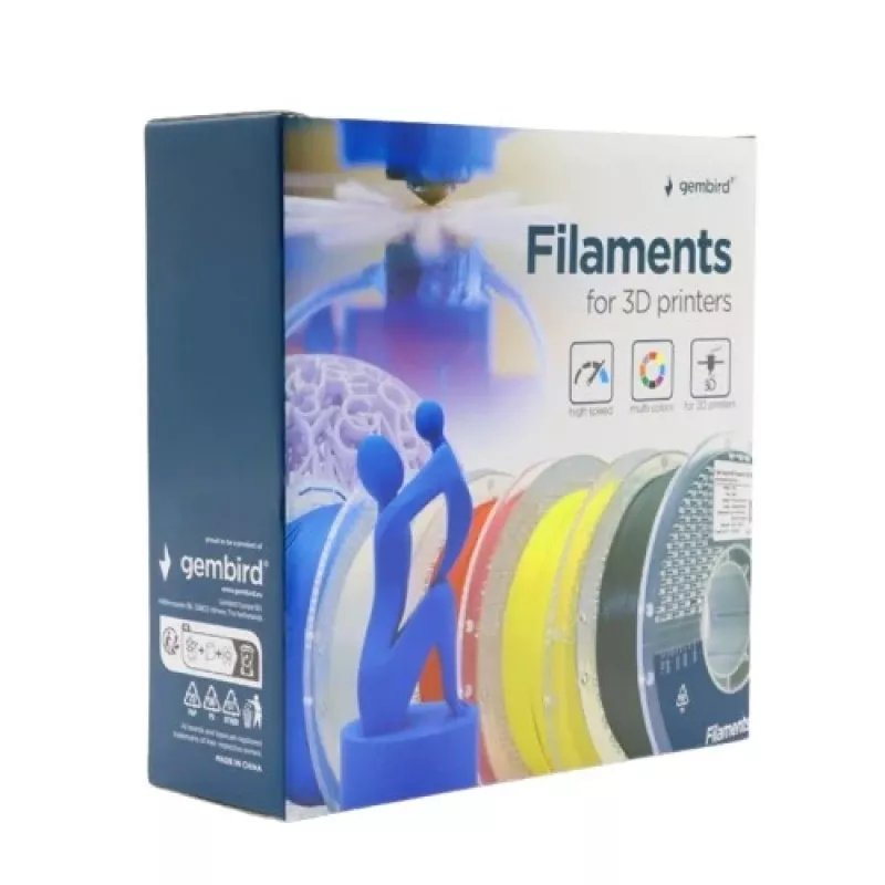 Filamentspule Gembird PLA 1,75 mm Rot 1 kg für den 3D-Druck