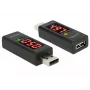 DeLOCK 65569 USB 2.0 Spannungs- und Stromtester Adapter, Schwarz