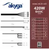 Akyga Basic AK-B1-420 ATX-Netzteil 420 W, 120-mm-Lüfter, passive PFC, Grau