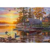 1000-Teile-Puzzle schmidt spiele Darrell Bush Boathouse with Canoes, 1000 Teile