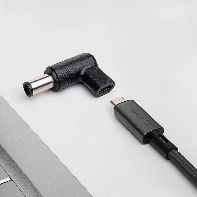 Akyga AK-ND-C08 Ladeadapter USB-C auf DC 7,4 x 5,0 mm + Pin für Notebooks, 18,5-20 V, 100 W, für Dell