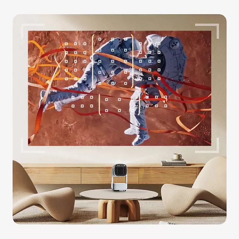 Manta PMA102M24 MultiVision tragbarer Smart-Projektor, 1280x720, 250 ANSI, Android 9, Wi-Fi, Bluetooth