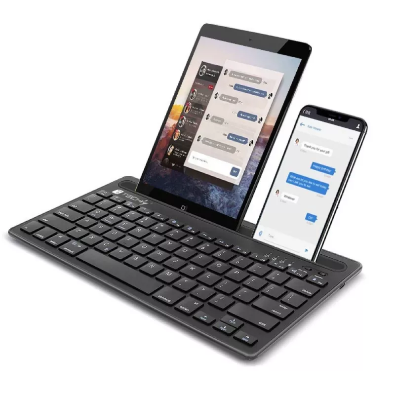 Techly ICTBK102U Tastatur Universell Bluetooth QWERTY Englisch Schwarz
