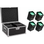 Eurolite Set 4x AKKU UP-4 Entry QCL Spot QuickDMX mit Case
