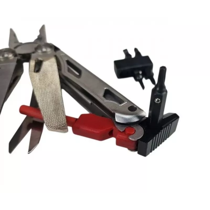 Multitool AZYMUT Giewon FS Fire Starter Multitool mit 19 Werkzeugen, Feuerstein, Pfeife, Gürteltasche (H2038A)