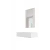 Schminktisch mit Spiegel cama meble PAFOS 80×41,6×100 cm, weiß matt, MDF-Rahmen, 1 Schublade