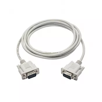Akyga AK-CO-03 RS-232 Seriell-Kabel, D-Sub 9-polig Stecker/Stecker, nicht gekreuzt, 2 m, Weiß
