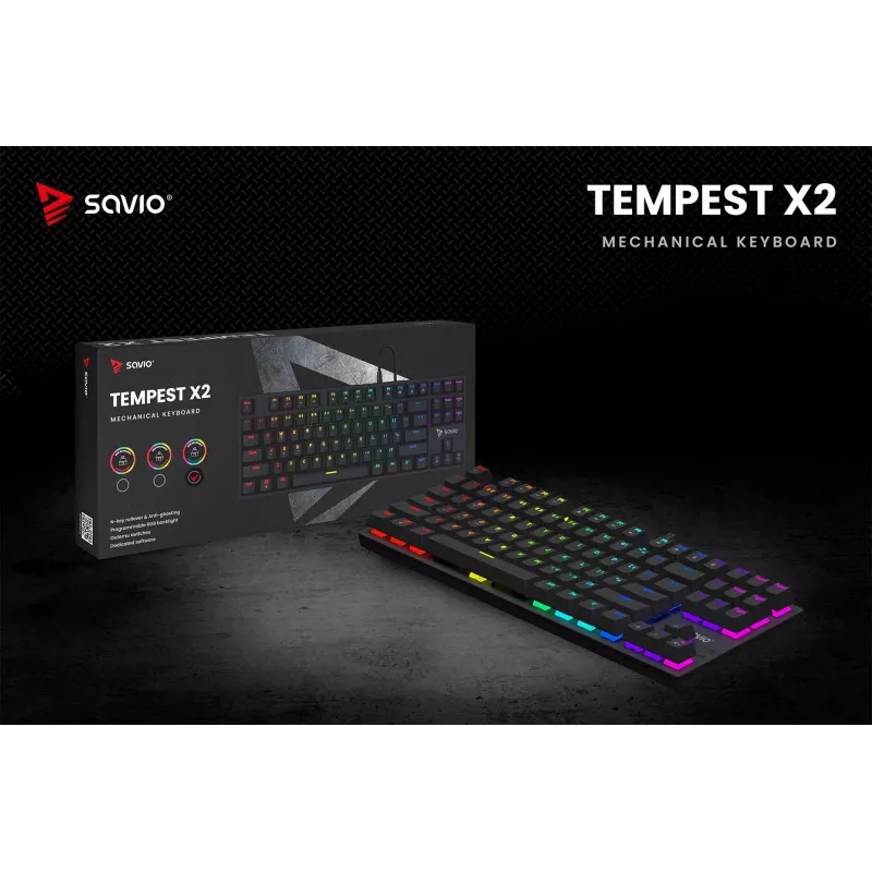 Mechanische Tastatur RGB Tempest X2 Outemu Blue Savio Savgk-tempest X2 Bl