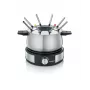 Severin FO 2471 Fondue- und Crêpe-Kombination, Schwarz/Edelstahl