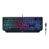 Gembird GGS-UMGL4-01 Phantom 4-in-1 beleuchtetes Gaming-Set (Tastatur, Maus, Headset, Mauspad), kabelgebunden USB, US-Layout, schwarz