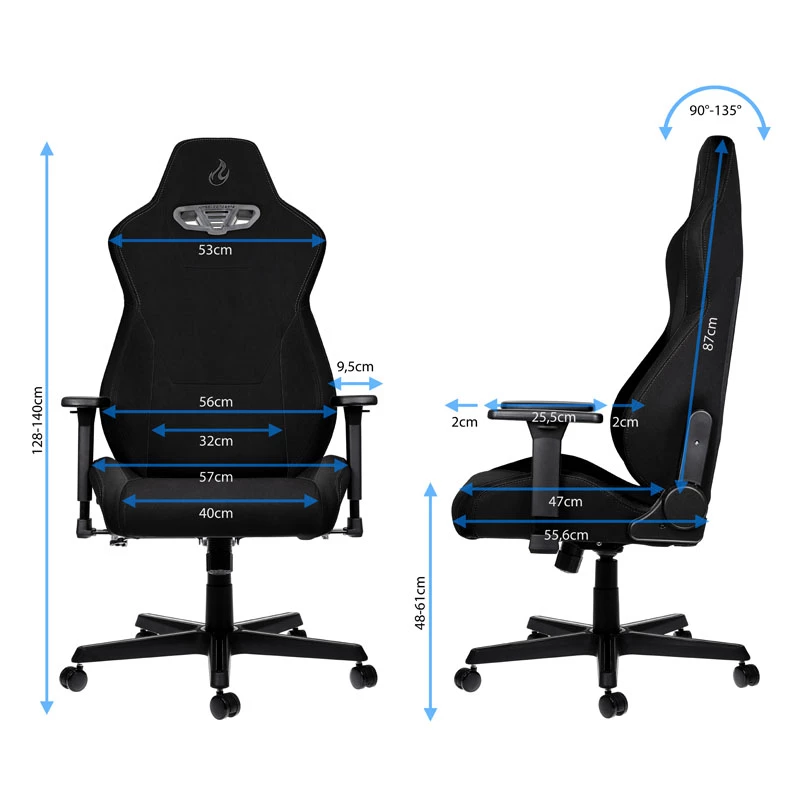 Nitro Concepts S300 Gaming-Stuhl - Stealth Schwarz