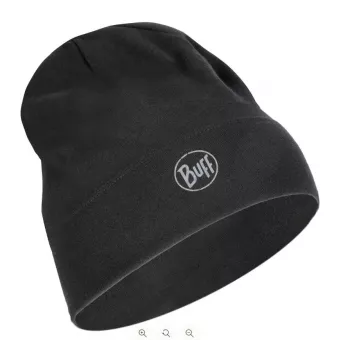 Beanie-Mütze Buff Merino Midweight — Solid Schwarz, Einheitsgröße, Merinowolle, Herbst/Winter, Sport