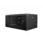 Lanberg WF01-6404-10B 19-Zoll-4HE-Wandgehäuse (Rack), 600x450 mm, Tür aus gehärtetem Glas, zerlegt (Flat Pack), IP20, 60 kg, Schwarz RAL 9004