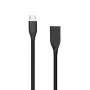 Silikonkabel USB-Micro-USB (Schwarz, 1 m)