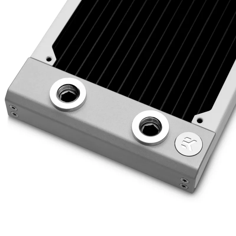 Radiator EK Water Blocks Messing Kupfer Edelstahl Weiß