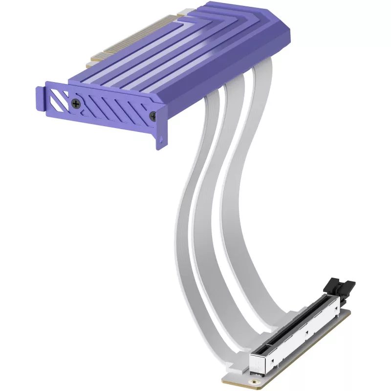 PCIe 5.0 Hyper Riser-Kabel von HYTE, Modell ACC-HYTE-PCIE50-TM, 20 cm, lila/weiß